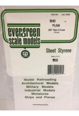 Evergreen 6X12 PLAIN SHEET-.040" (2/PK)