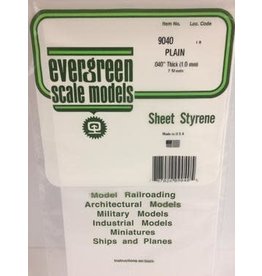 Evergreen 6X12 PLAIN SHEET-.040" (2/PK)