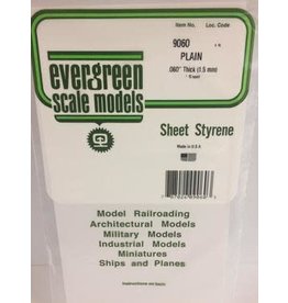 Evergreen 6X12 PLAIN SHEET-.060" (1/PK)