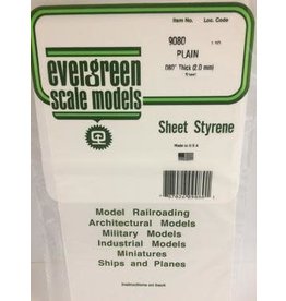Evergreen 6X12 PLAIN SHEET-.080" (1/PK)