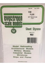 Evergreen 6X12 PLAIN SHEET.100" (2.5MM) 1/PK