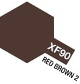 Tamiya Acrylic Mini XF-90 Red Brown Paint, 10ml Bottle