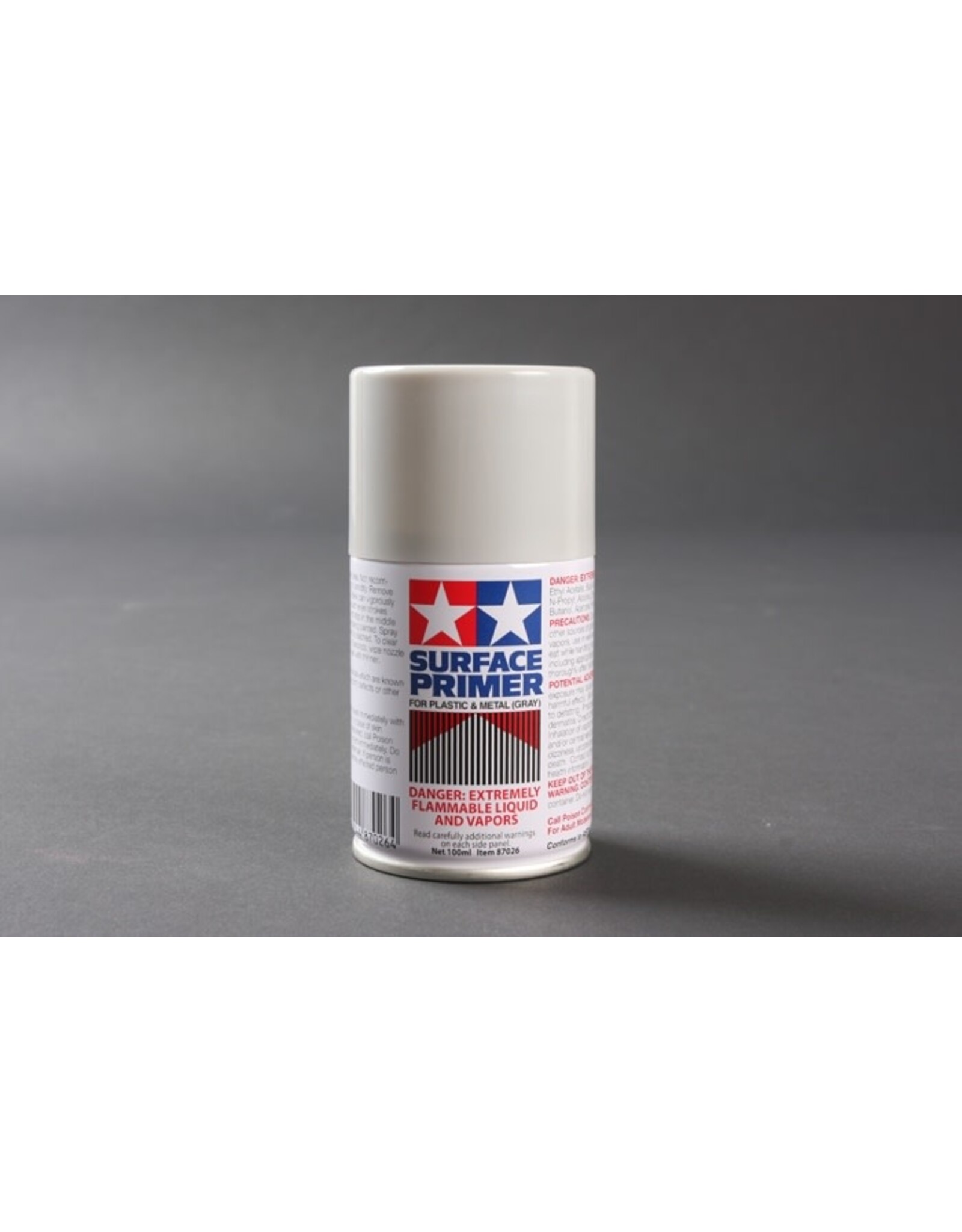 Tamiya Surface Primer 100ml Aerosol Spray Can, for Plastic and Metal, Gray