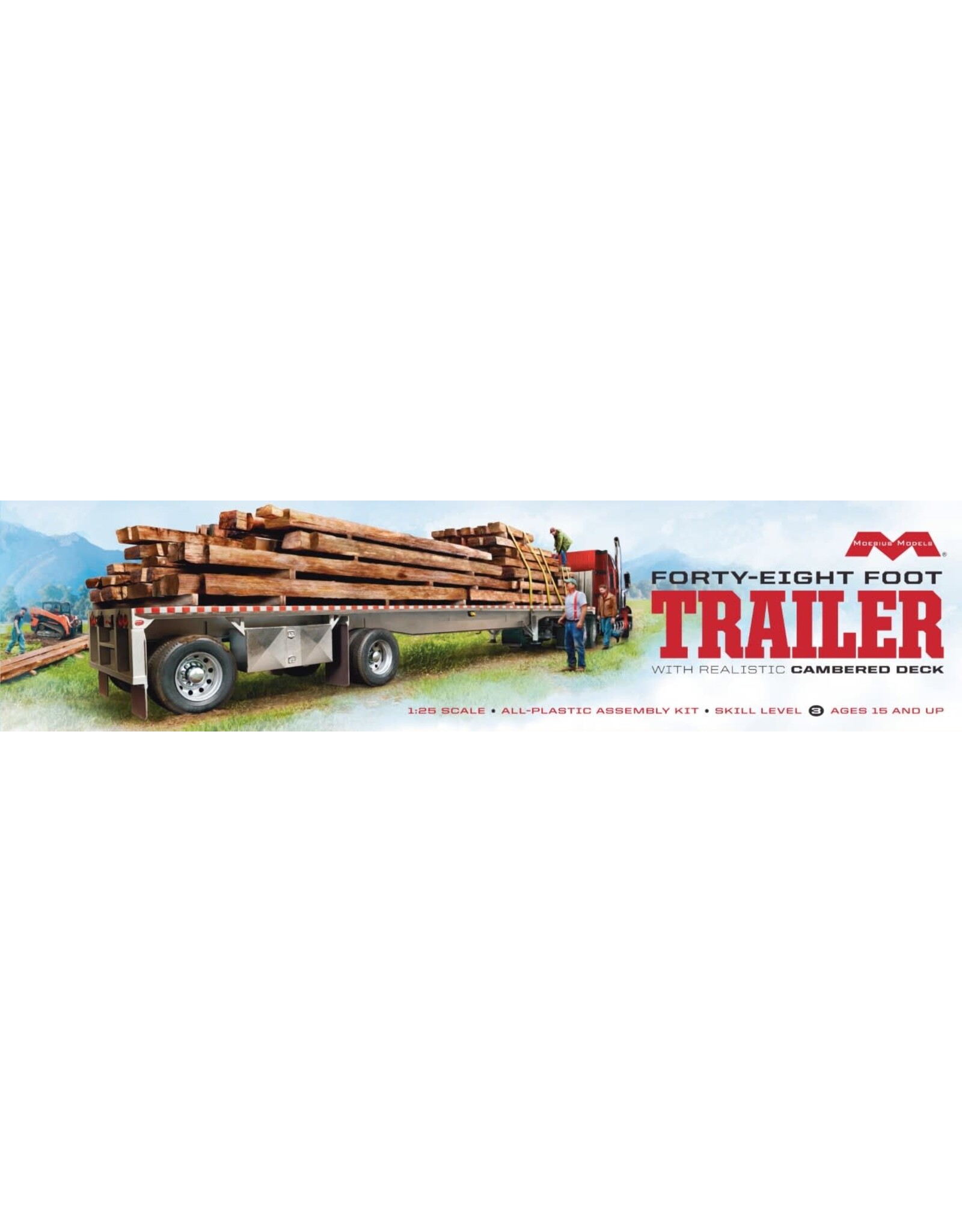 Moebius 48' Flatbed Trailer w/Cambered Deck 1/25