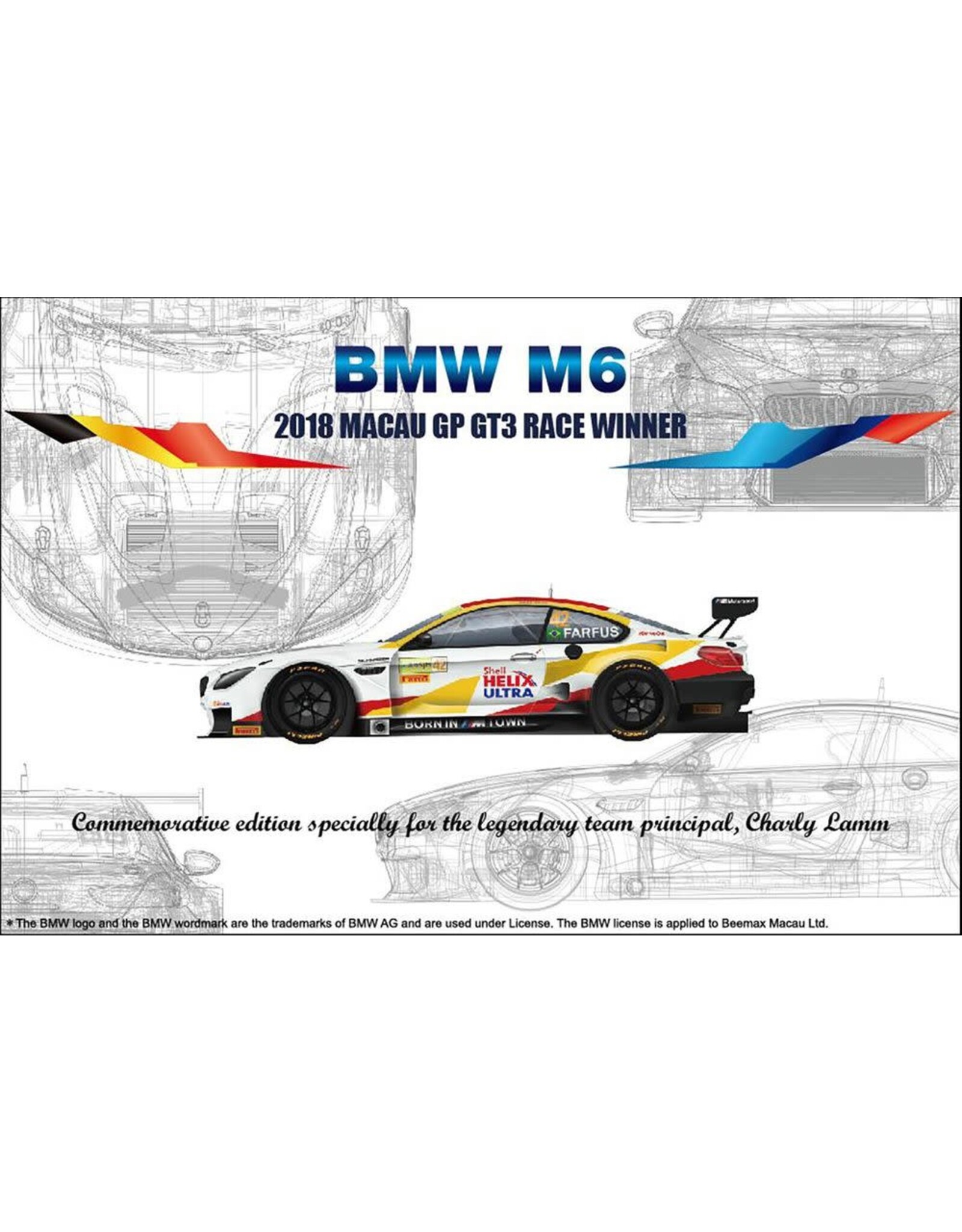 Platz 1/24 BMW M6 2018 MACAU GP GT3 RACE WINNER, Vehicle