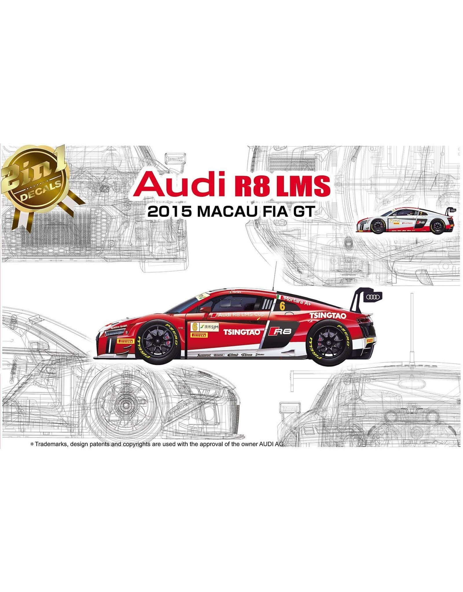 Platz 1/24 Audi R8 LMS GT3 FIA 2015 Macau World Cup