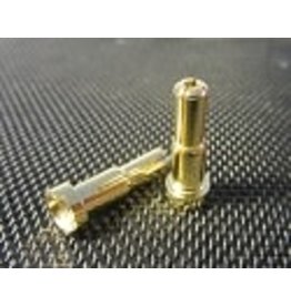 TQ wire 4mm + 5mm Double Male Bullets (pr.) Gold 20mm
