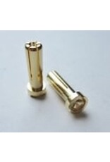 TQ wire 5mm Male Bullets Low Profile (pr.) Gold 19mm