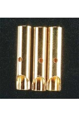 Electrifly 4mm Gold Plated Bullet Connectors - Female (3)