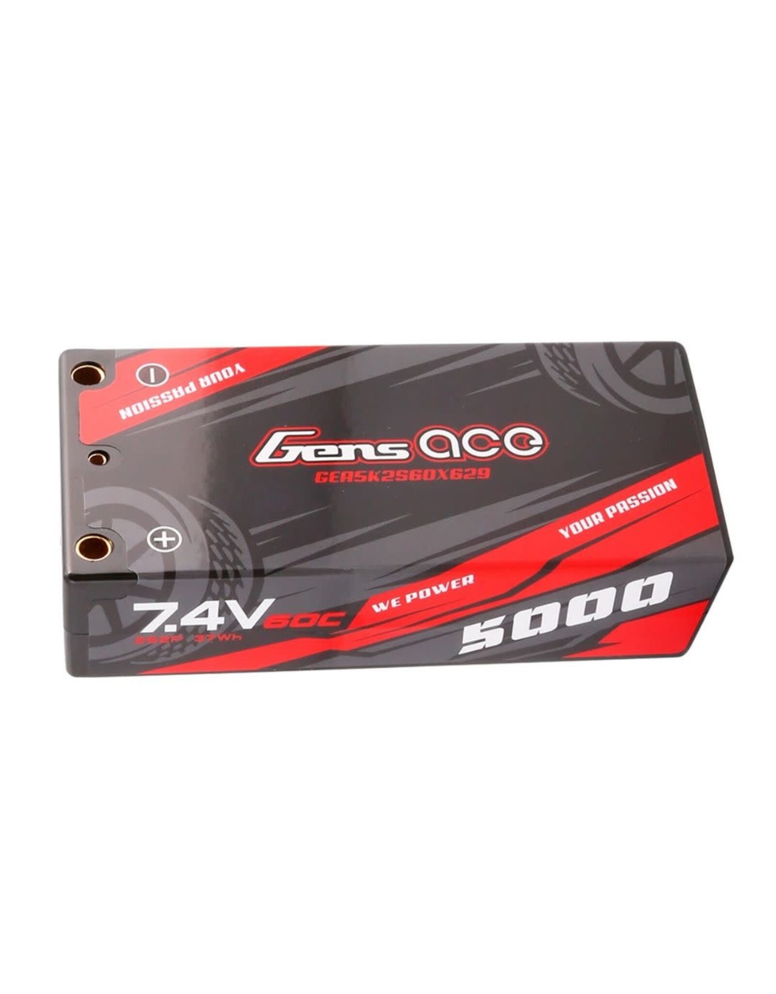 Gens Ace 5000mAh 7.4V 2S2P 60C HardCase Shorty