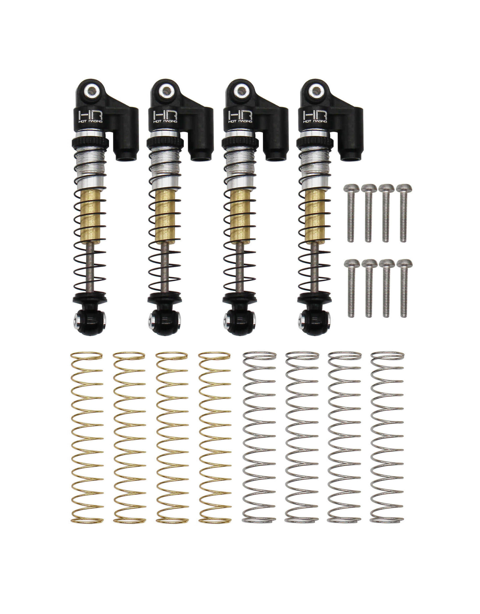 Hot Racing Aluminum Threaded Tele Shocks Set (4): SCX24