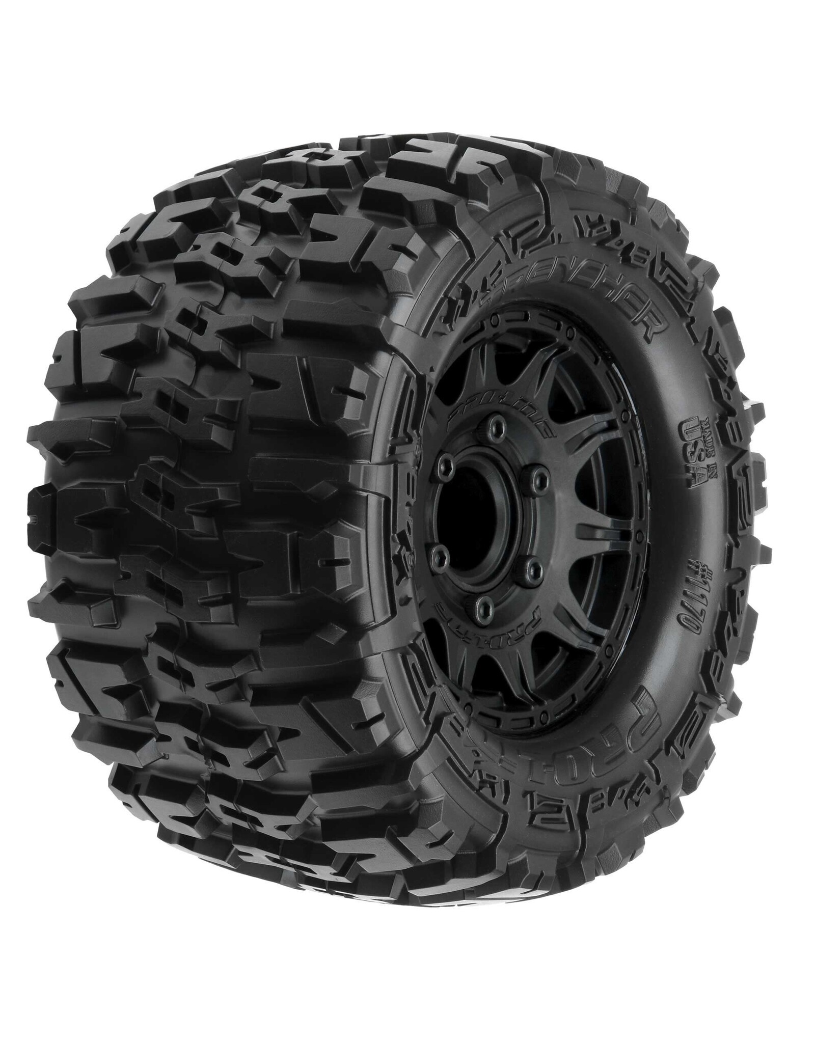Pro-Line 1/10 Trencher Front/Rear 2.8" MT Tires Mounted 12mm Blk Raid (2)