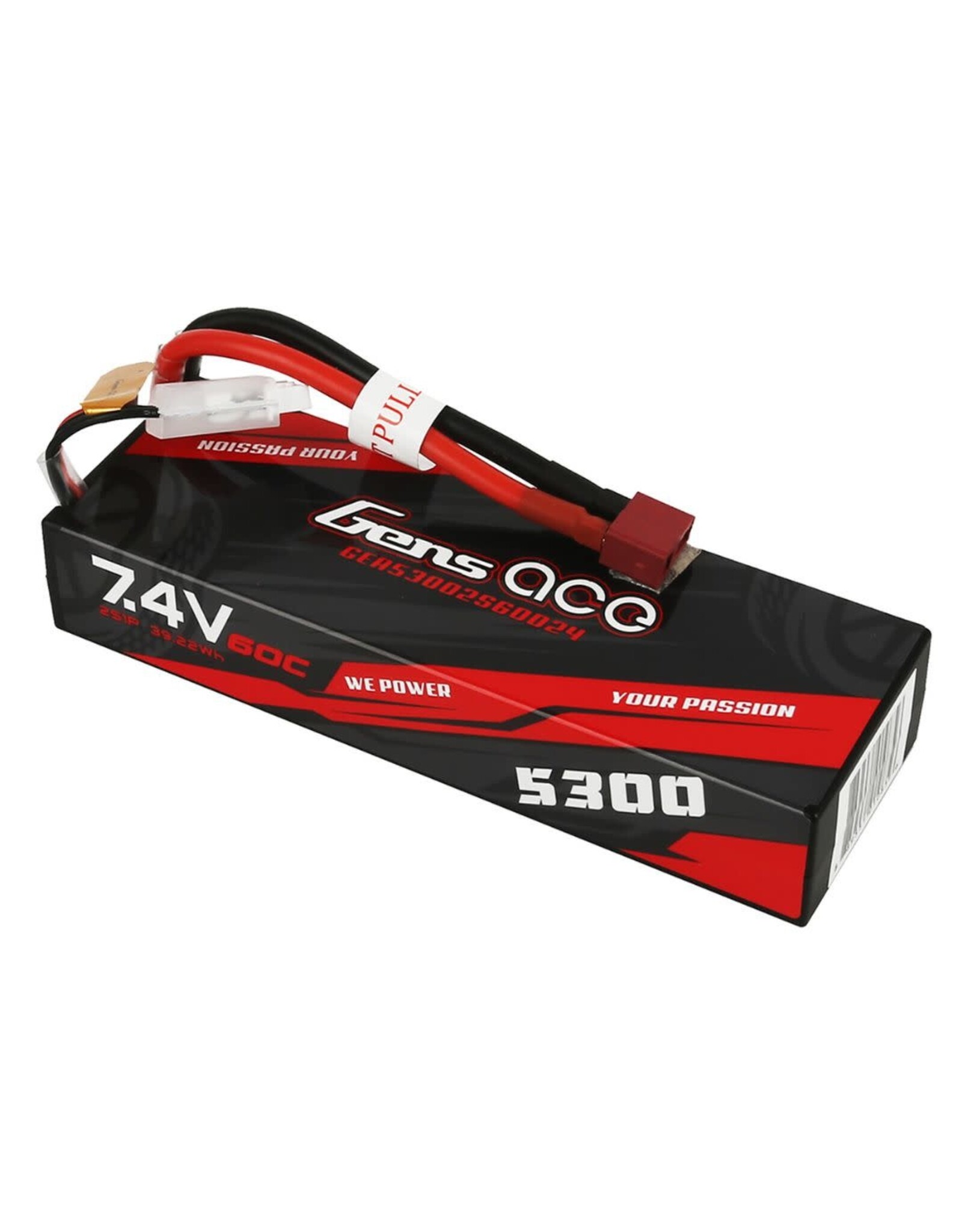 Gens Ace 5300mAh 2S1P 7.4V 60C LiPo Deans Hard Case