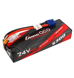 Gens Ace 5300mAh 60C 2S Hard Case LiPo Battery - EC3