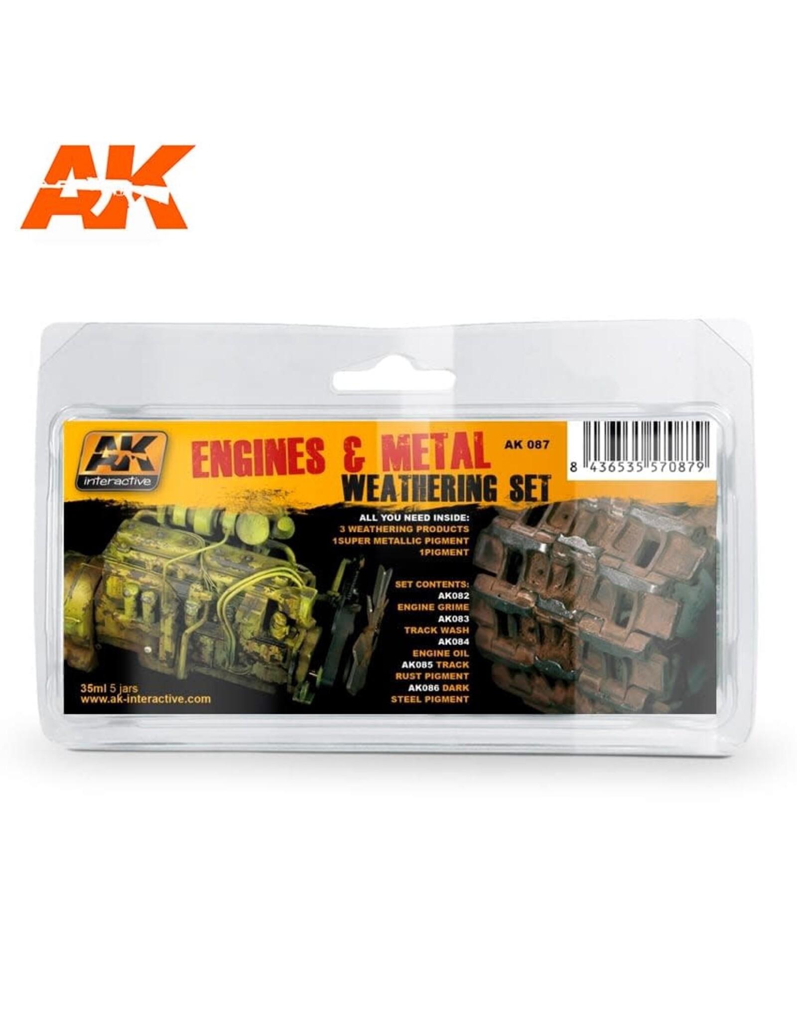 AK Interactive Engines And Metal Weathering Set