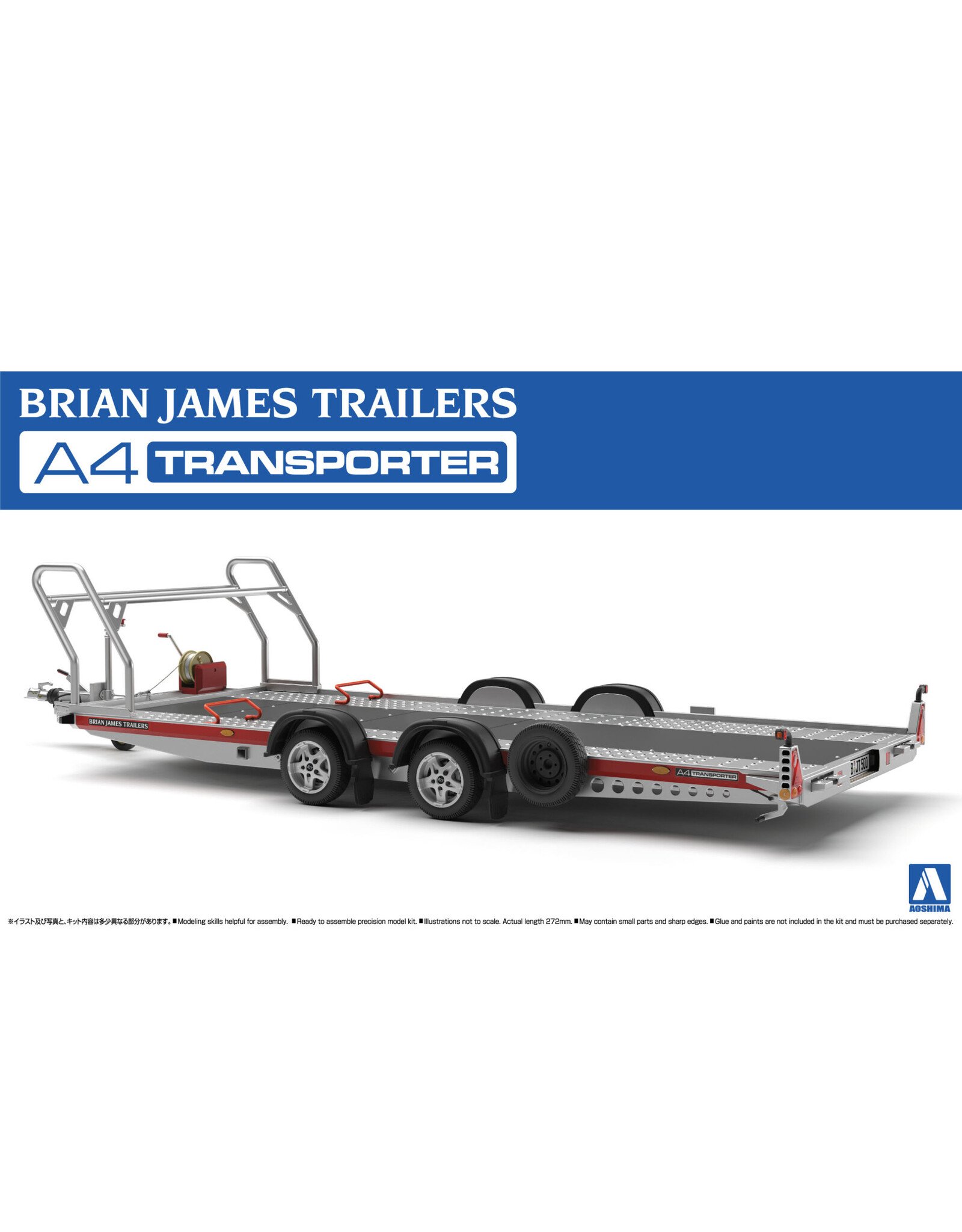 Aoshima 1/24 Brian James A4 Auto Transporter Trailer