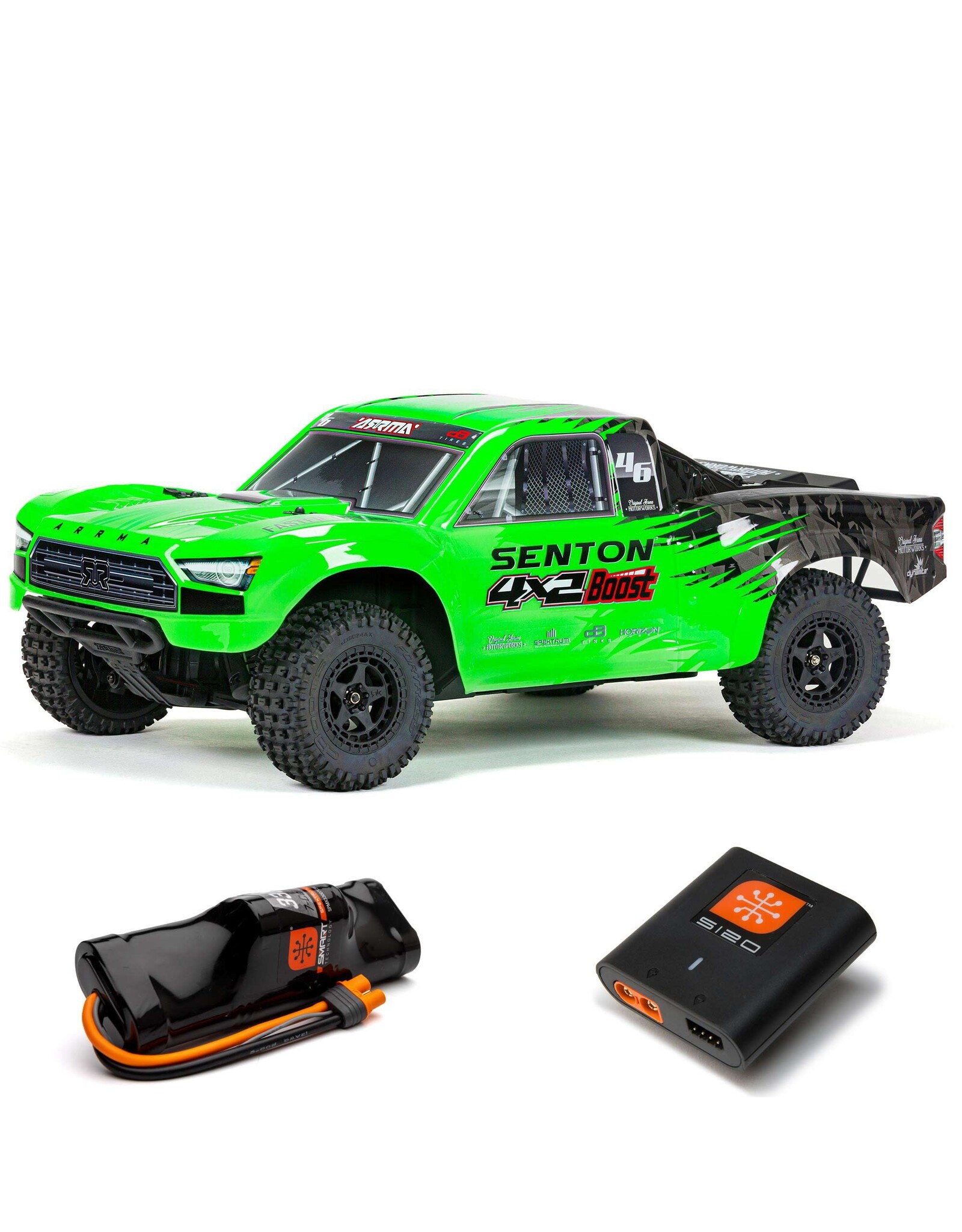 Arrma SENTON BOOST 4X2 550 Mega 1/10 2WD SC Smart Gr/Blk