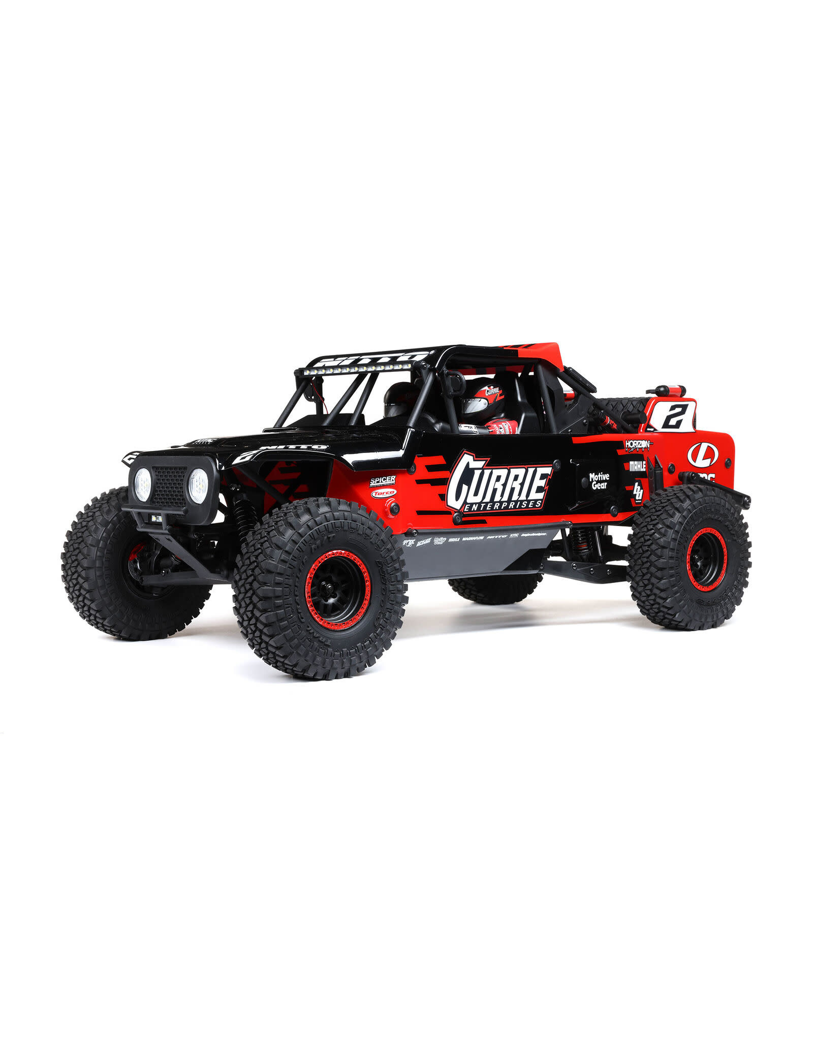 Losi Hammer Rey, 1/10 4WD Rock Racer RTR, Red/Black