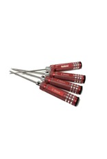 On Point On Point Hex Screwdrivers (4) Size: 1.5/2.0/2.5/3.0mm - Red