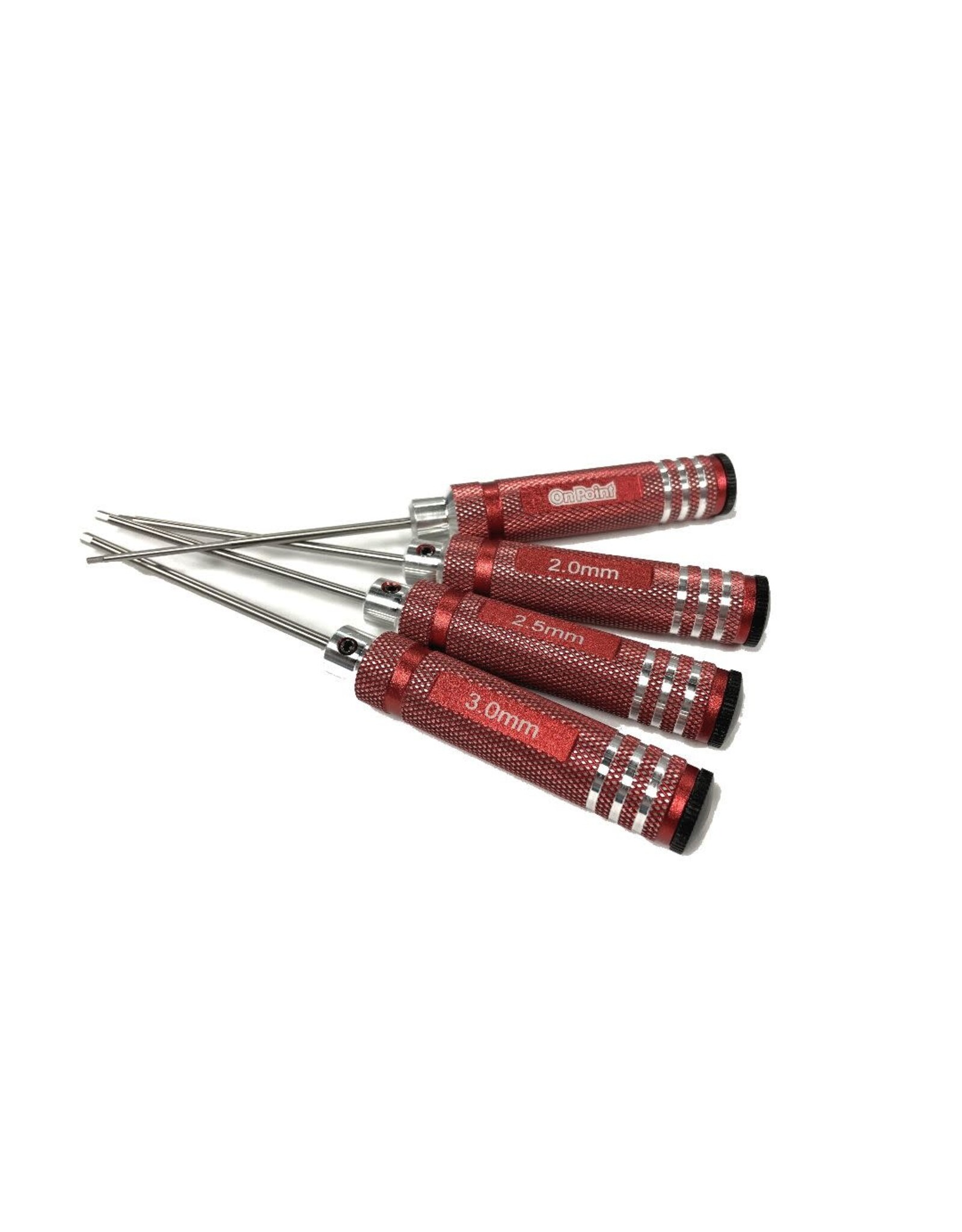 On Point On Point Hex Screwdrivers (4) Size: 1.5/2.0/2.5/3.0mm - Red
