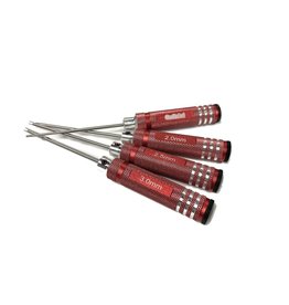 On Point Hex Screwdrivers (4) 1.5/2.0/2.5/3.0mm - Red