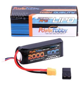 Power Hobby 7.4v 2000mAh 50C LiPo Battery w/ XT60 + Trx