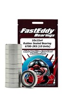 FastEddy Bearings Fast Eddy 10x15x4 Rubber Sealed Bearings 6700-2RS (10)