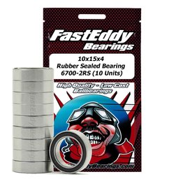 FastEddy Bearings Fast Eddy 10x15x4 Rubber Sealed Bearings 6700-2RS (10)