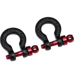 Hot Racing 1/10 Scale Black Tow Shackle D-Rings Gen8