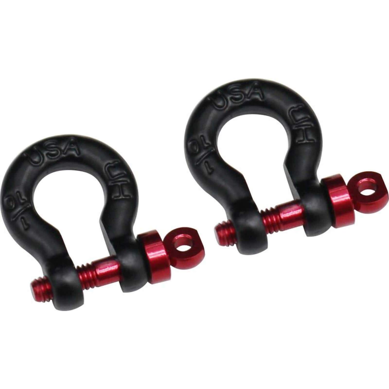 Hot Racing Aluminum Tow Shackle D-Rings For 1/10 Scale RC Trucks & Cars