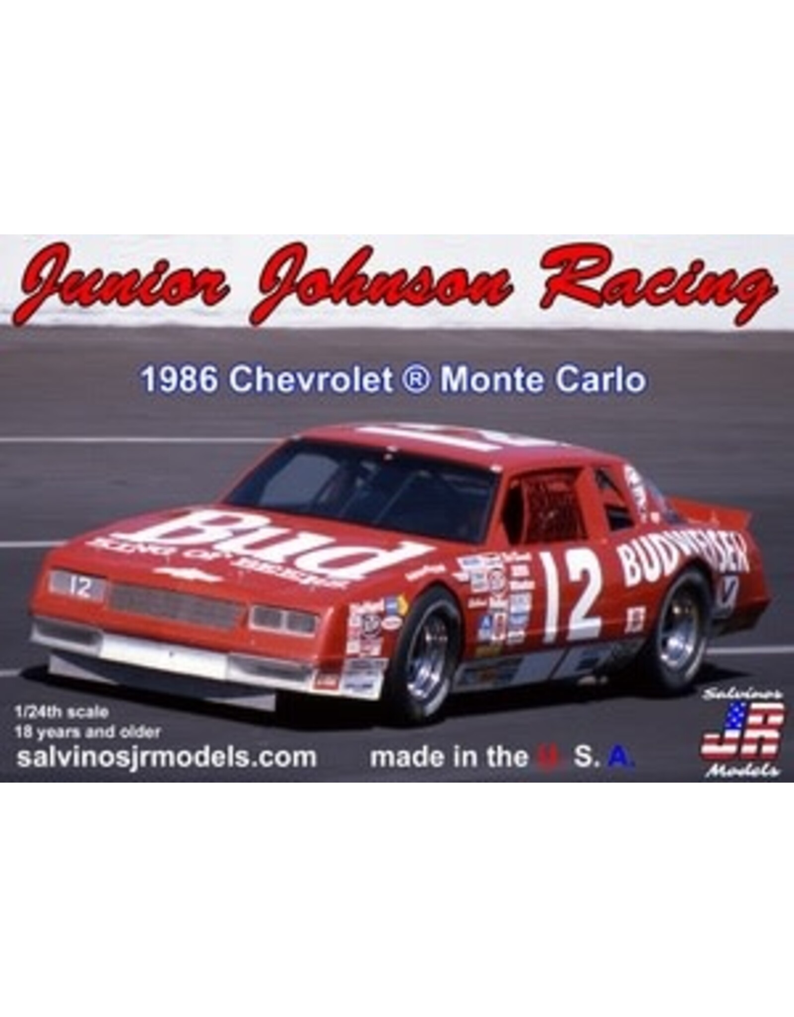 Salvinos JR 1/24 1986 Chevrolet Monte Carlo, Driven by Neil Bonnet Plastic Model Car Kit