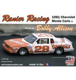 Salvinos JR 1/24 Ranier Racing 1981 Monte Carlo Driven by Bobby Allison Plastic Model Car Kit