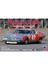 Salvinos JR 1/24 Richard Petty 1976 Dodge Charger Plastic Model Car Kit w/Vinyl Wrap Decals