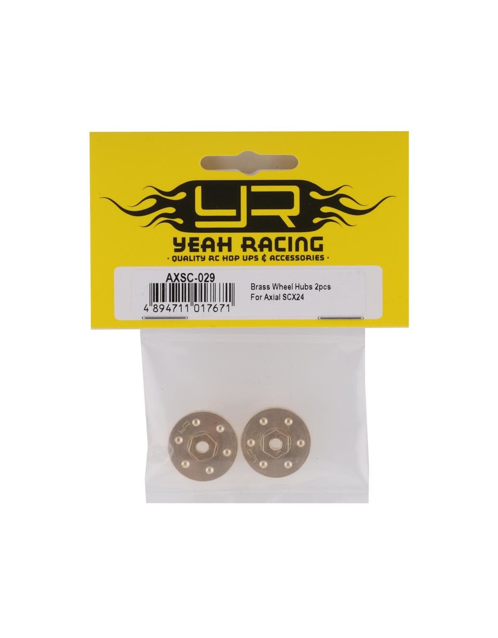 Yeah Racing Yeah Racing SCX24 Brass Wheel Hex Hub (2) (13.5g)