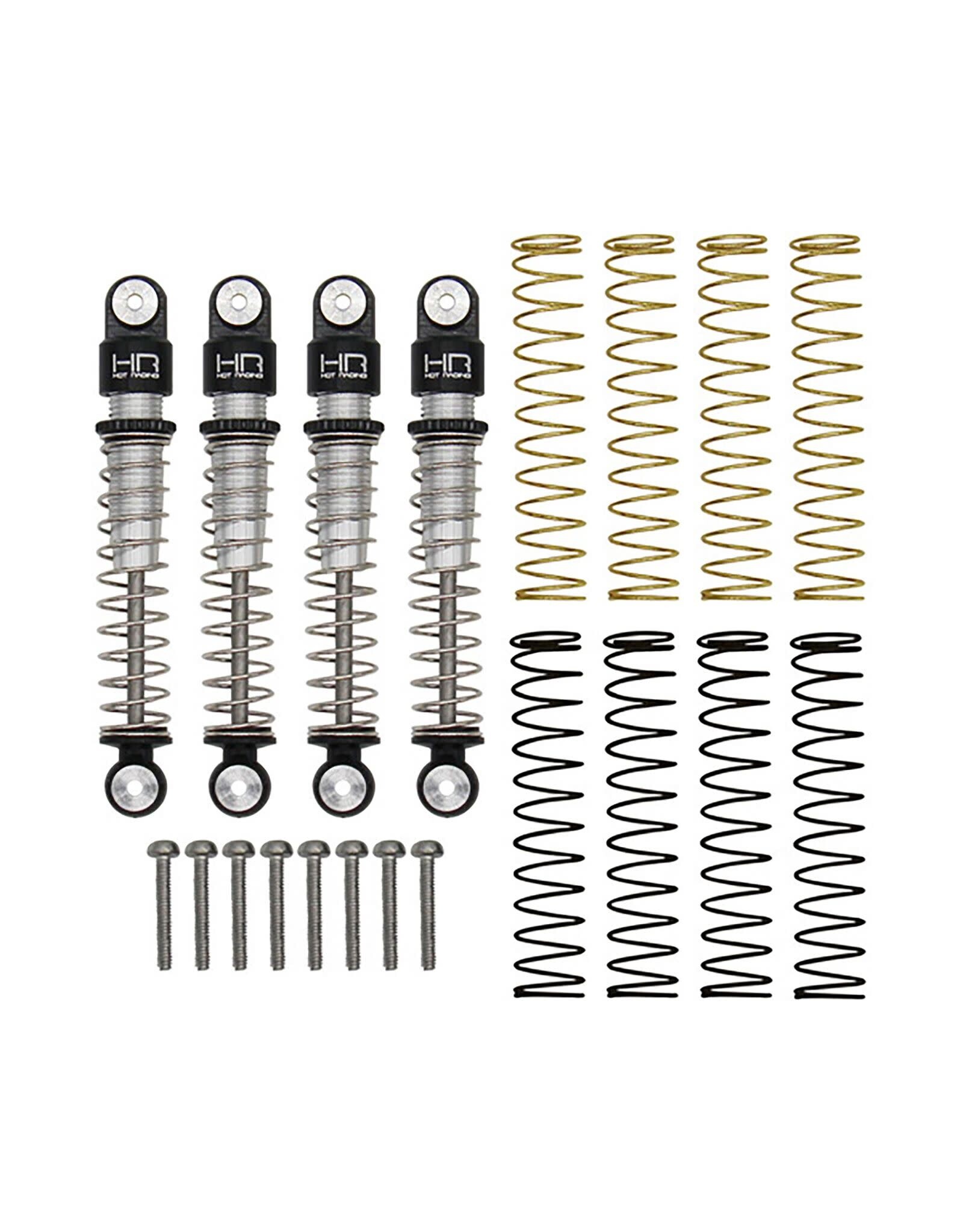 Hot Racing Aluminum Threaded Long Travel Shocks Set (4): SCX24