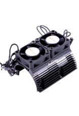 Power Hobby Heat Sink w/ Twin High Speed Fans,1/8 Motors, Black