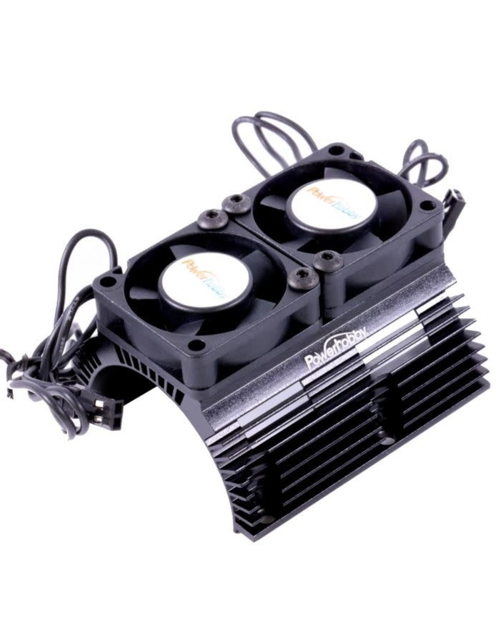 Power Hobby Power Hobby Heat Sink w/ Twin Tornado High Speed Fans, for 1/8 Motors, Black