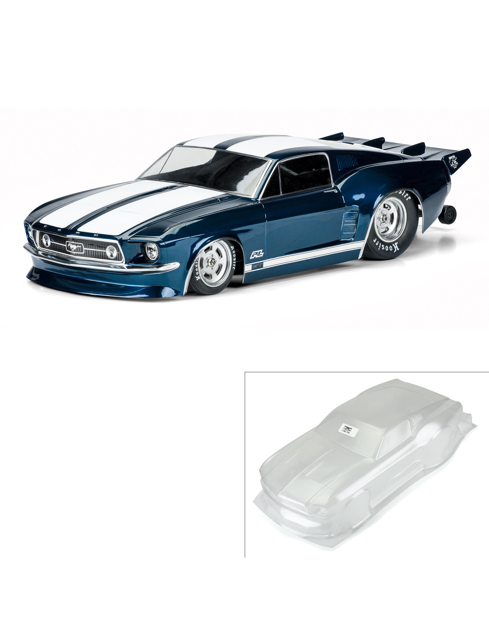 Pro-Line 1967 Ford Mustang Clear Body for SC Drag