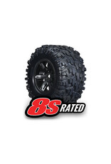 Traxxas X-Maxx black wheels, Maxx AT tires, glued (2)