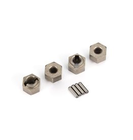 Traxxas Wheel Hubs, 7mm Hex (Steel) (4)/ Axle Pins (4)