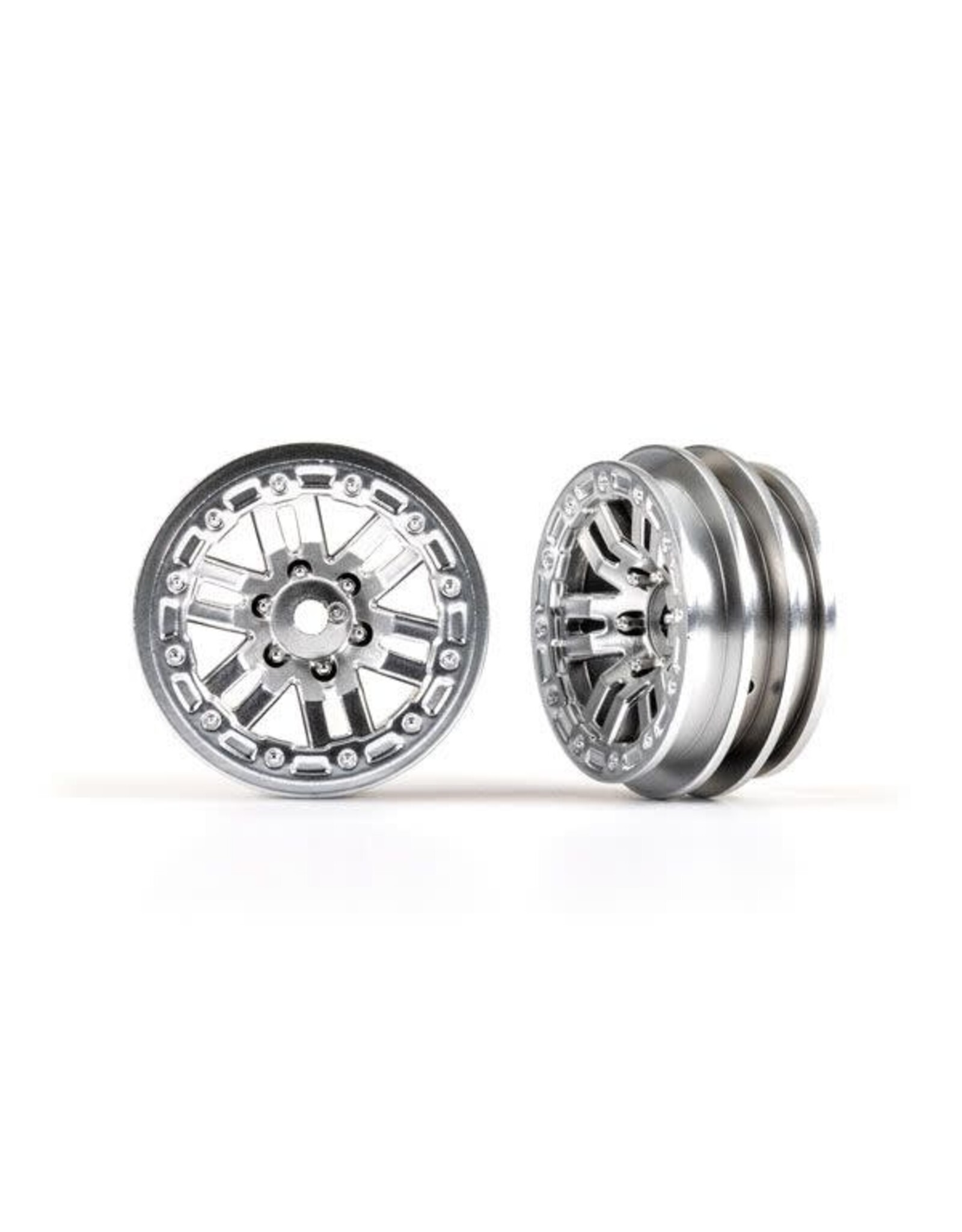 Traxxas Wheels, 1.0" (Satin Chrome) (2)