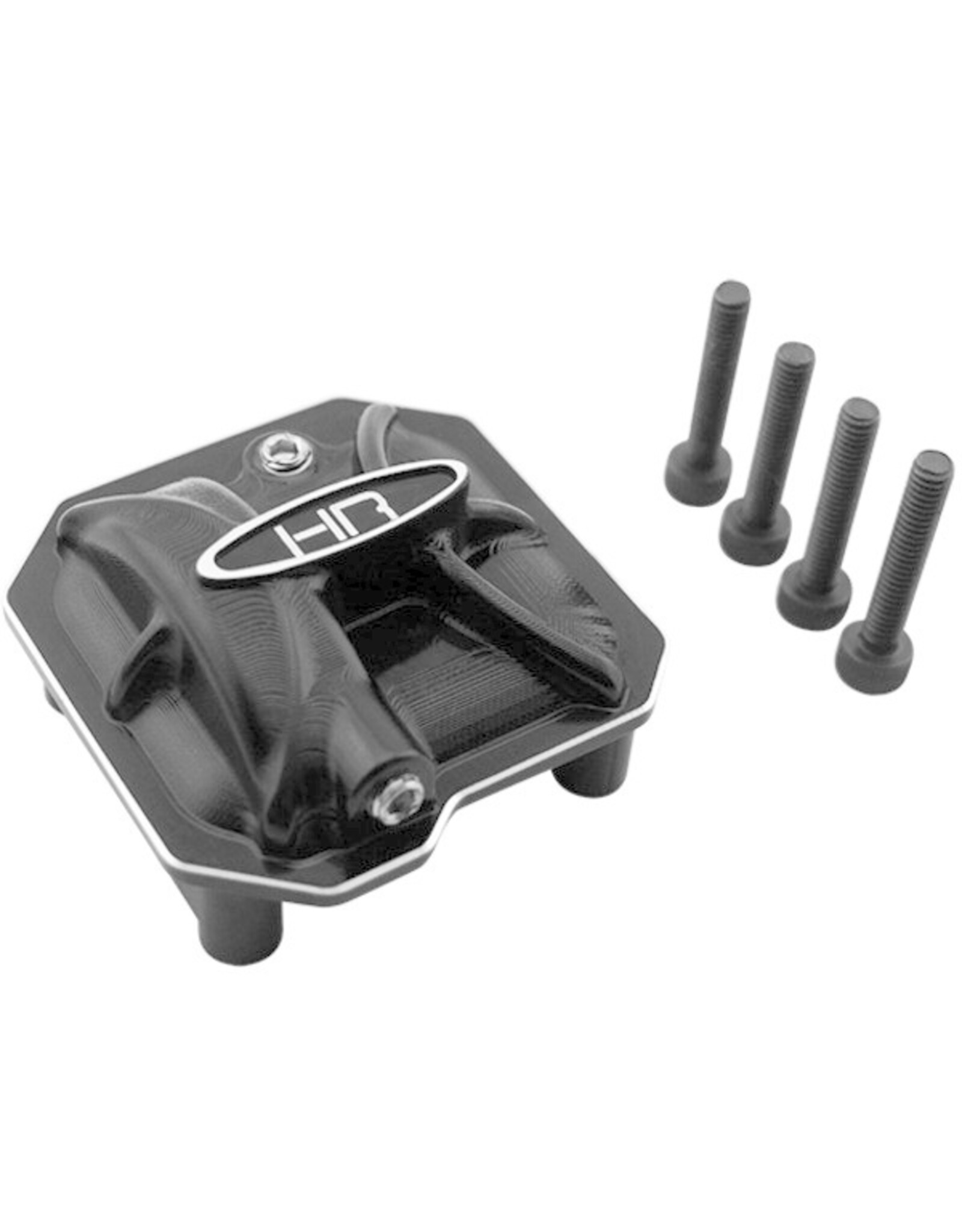 Hot Racing Aluminum AR44 Axle Differential Covers, Black, for Axial SCX II