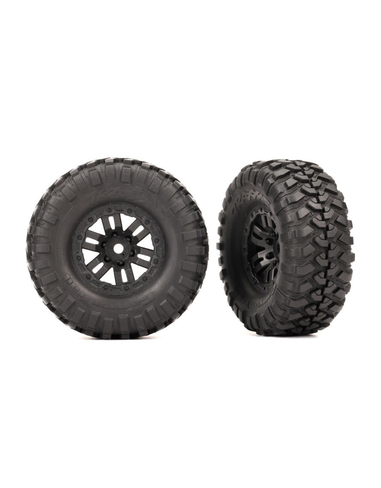 Traxxas Tires & Wheels, Premounted (Black 1.0", Canyon Trail)