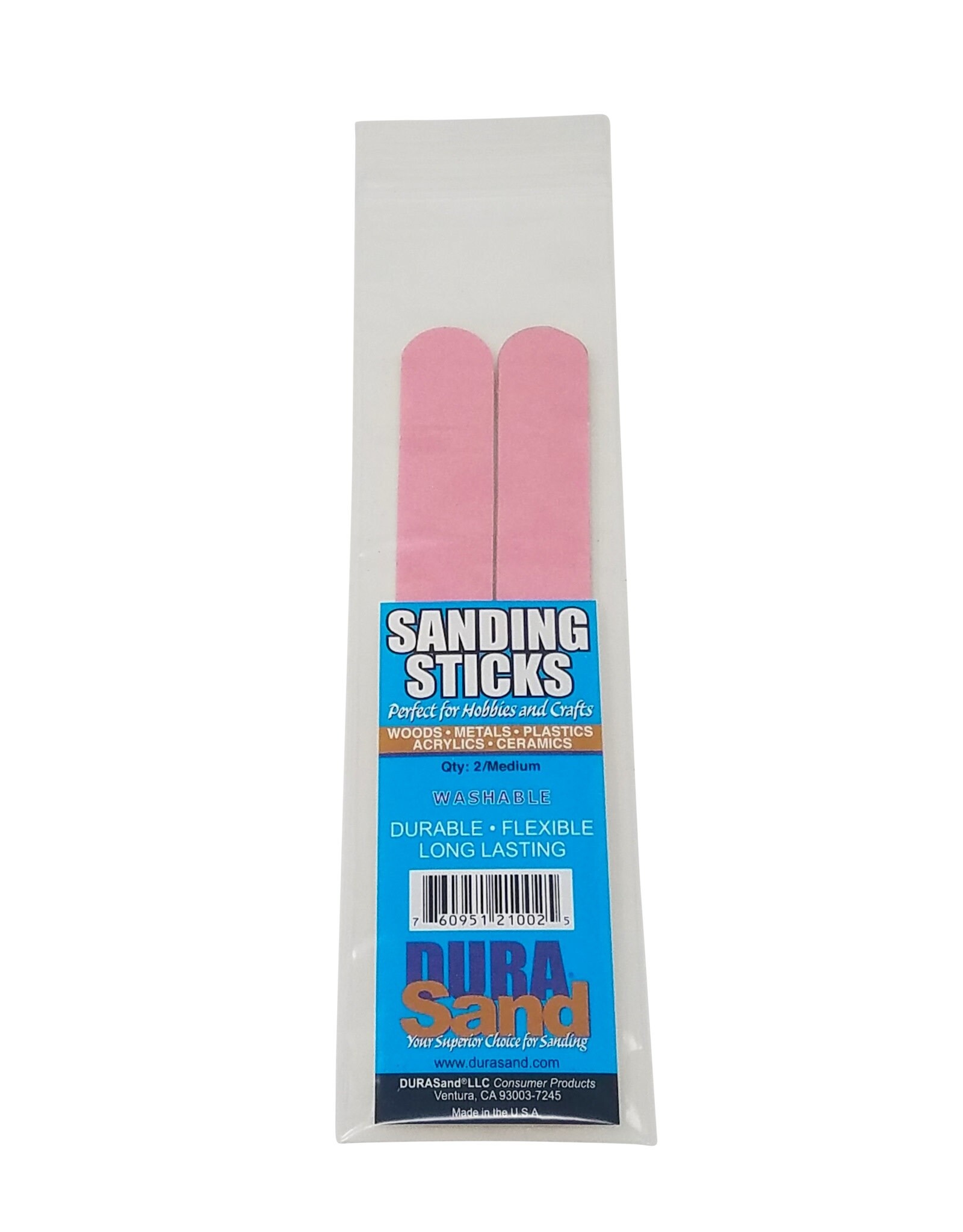 DuraSand Sanding Sticks, 2 Pieces, 280/320 Grit, Pink