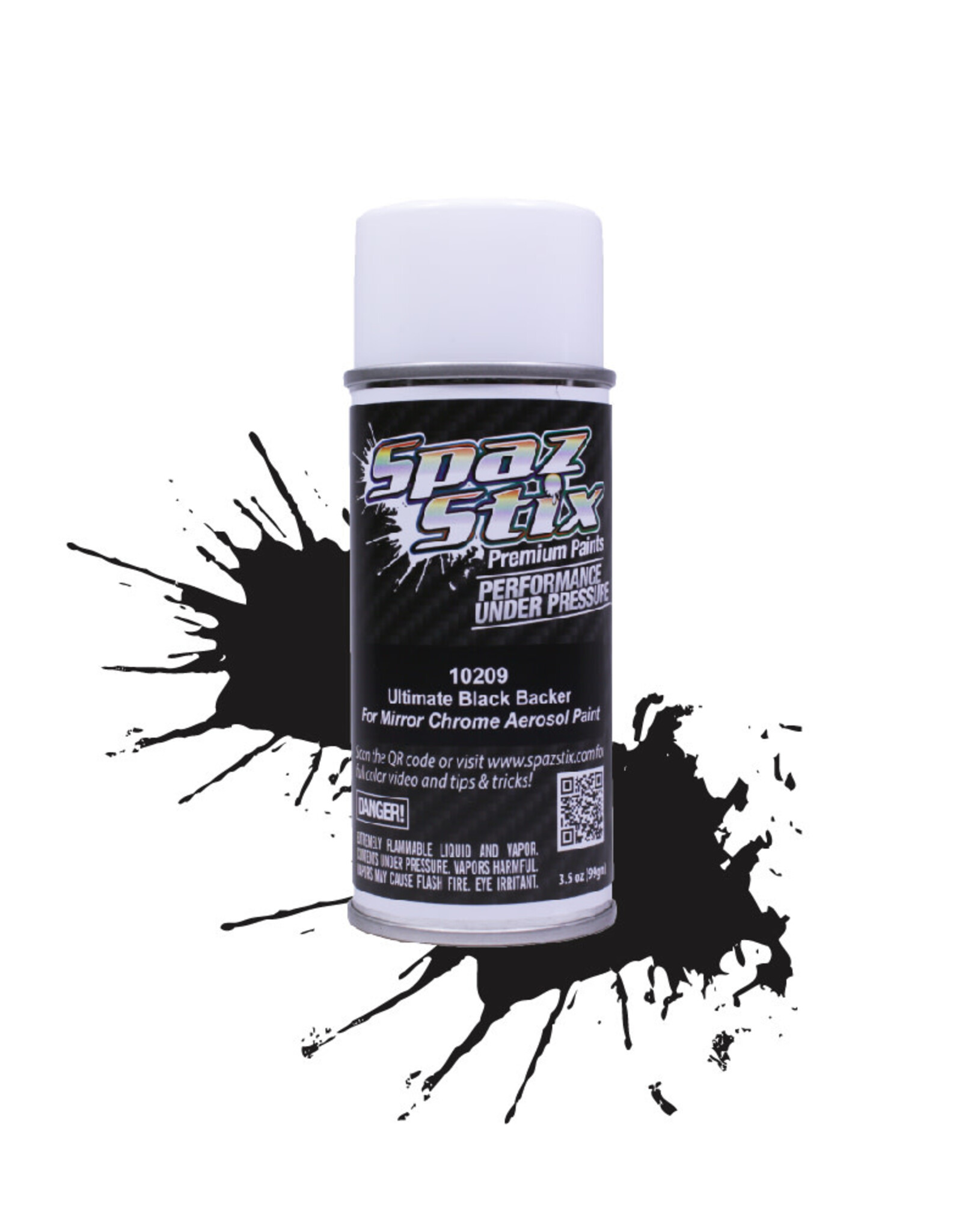 Spaz Stix Ultimate Black Backer for Mirror Chrome, Aerosol, 3.5oz Can