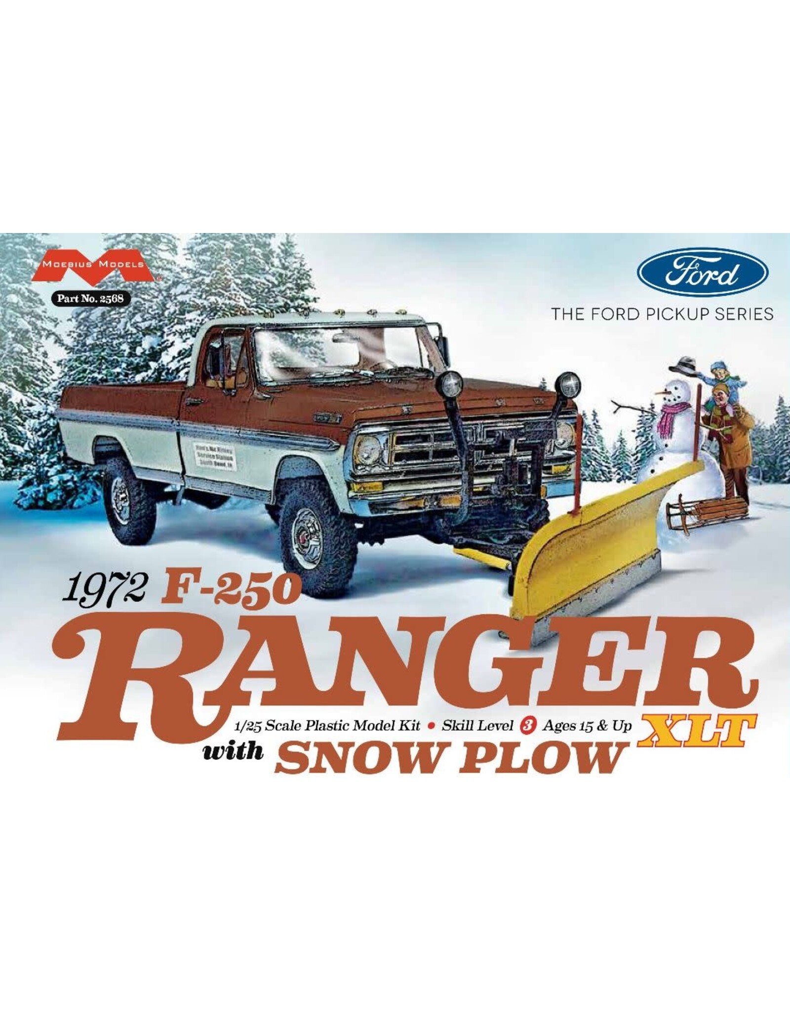 Moebius 1/25 1972 Ford F-250 4x4 with Snow Plow