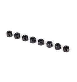 Traxxas Nuts, 3mm nylon locking, black (8)