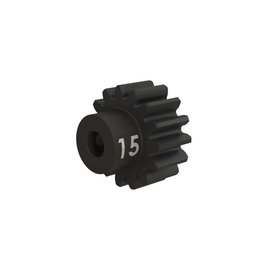 Traxxas Gear, 15-T pinion (32-P) (mach.steel) / set screw