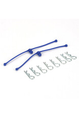 Dubro Body Klip Retainers, Blue (2)