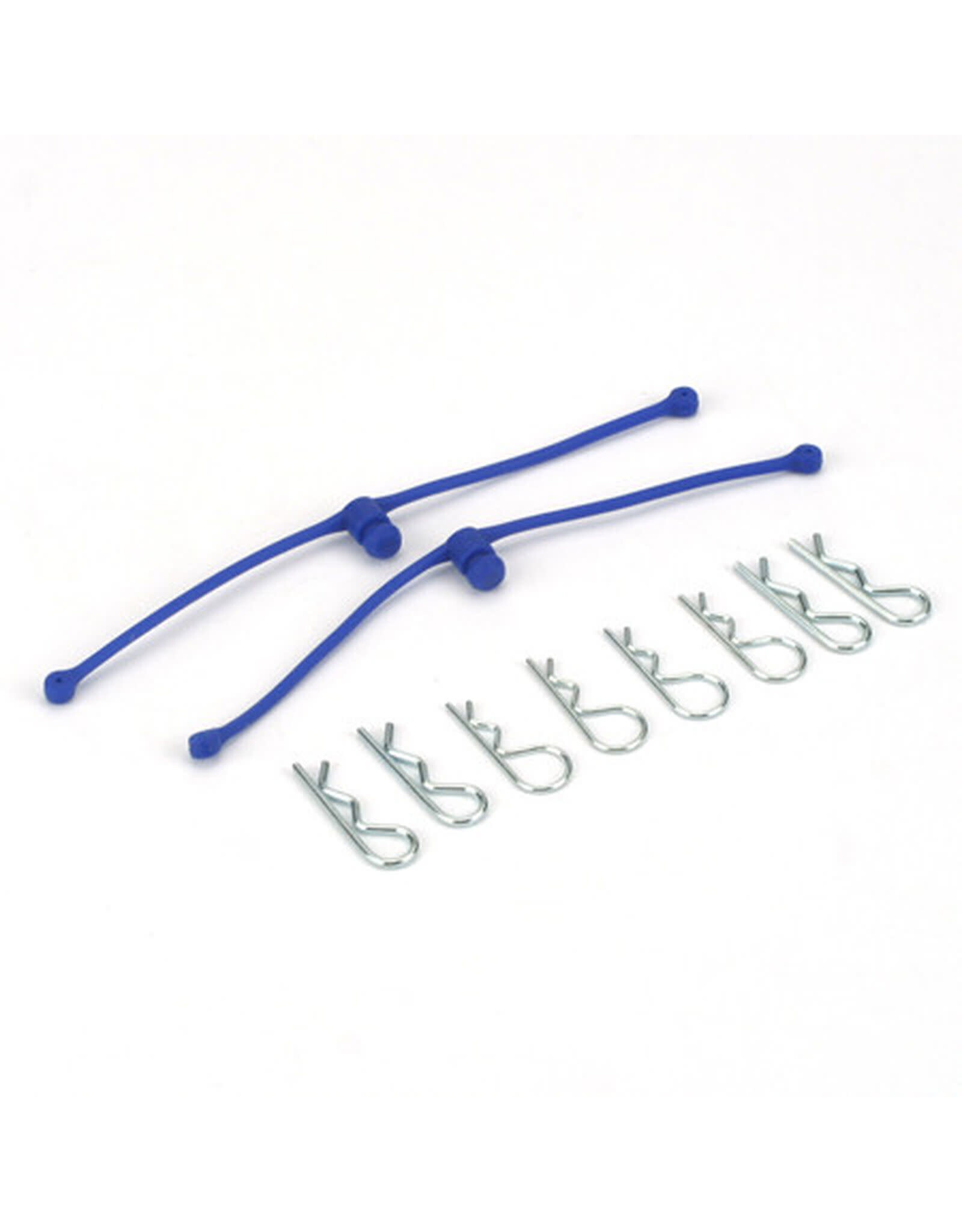 Dubro Body Klip Retainers, Blue (2)